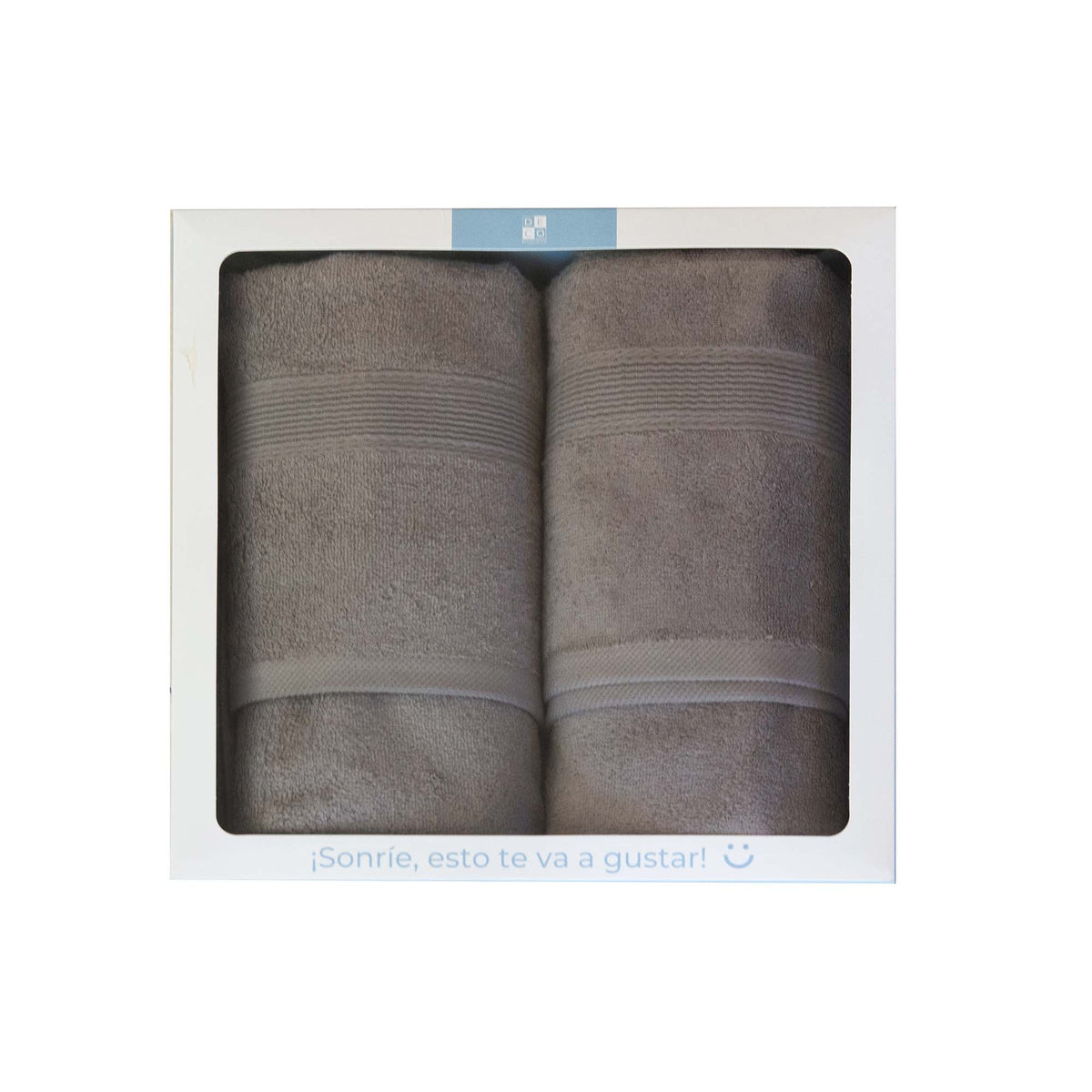 Set 2 Toallas 550gr 70x140/45x90cm Gris