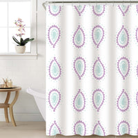 Cortina de baño 180x180 impermeable + 12 ganchos Bulgara