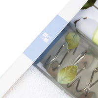 Set de Baño Jade (Cortina, Ganchos, Toalla y Vaso/dispensador)