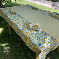 Set de Textil y Argollas Tiles - (Mantel, Caminito, Servilletas y Argollas)