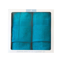 Set 2 Toallas 550gr 70x140/45x90cm Turquesa