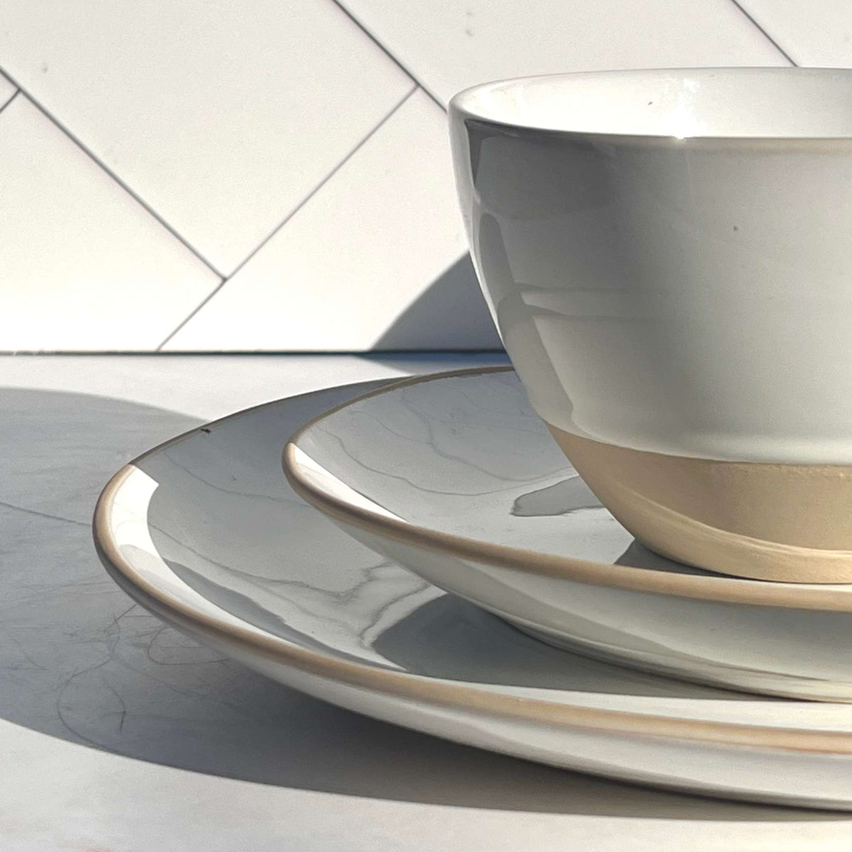 Juego de loza 16 piezas Vajilla Cerámica London