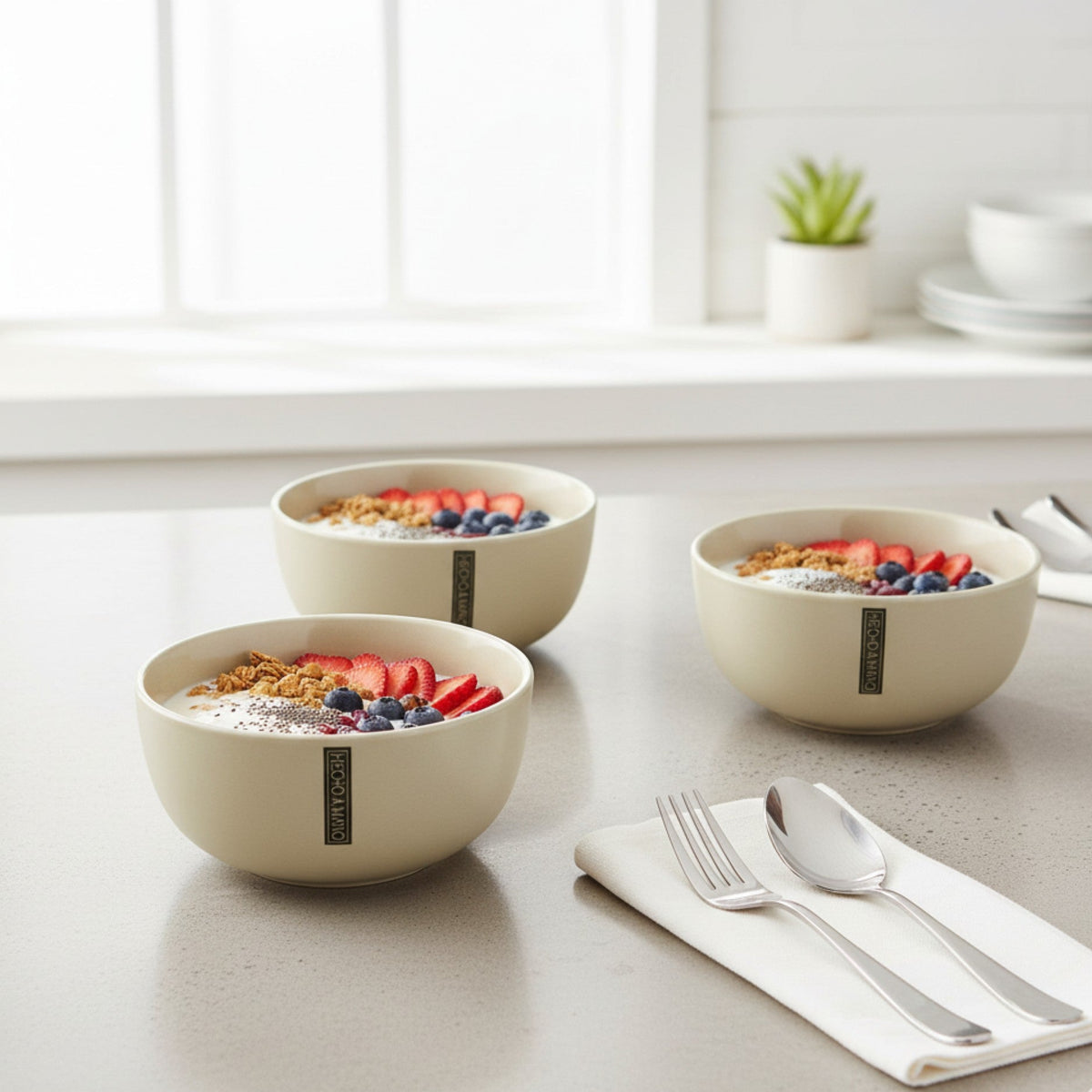 Set 4 Bowls Cerámica Lauca 15 cm - Loza granel