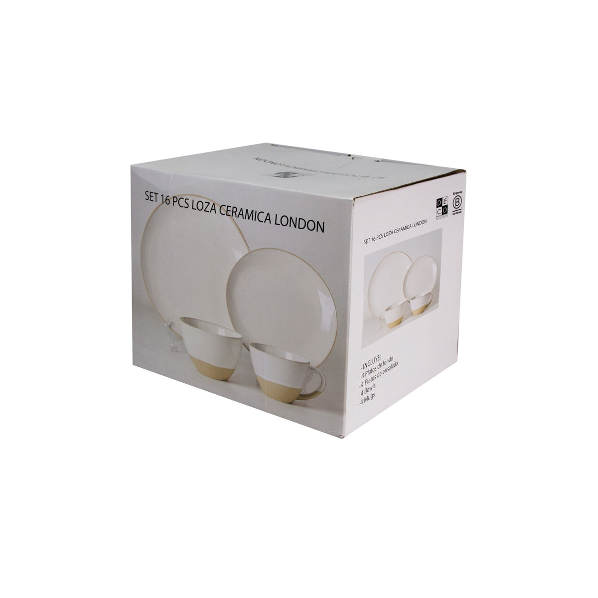 Juego de loza 16 piezas Vajilla Cerámica London