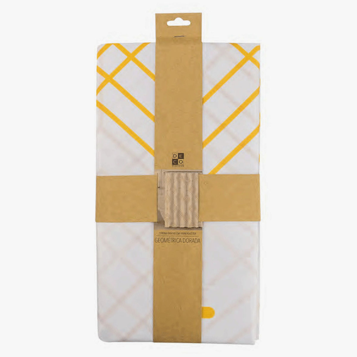 Cortina de Baño Poly Geometrica Dorada