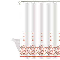 Cortina de baño 180x180 impermeable + 12 ganchos Loto Coral