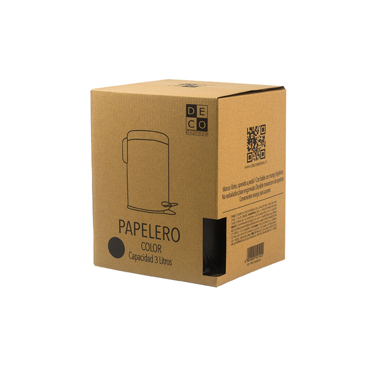 Papelero 3LT Negro