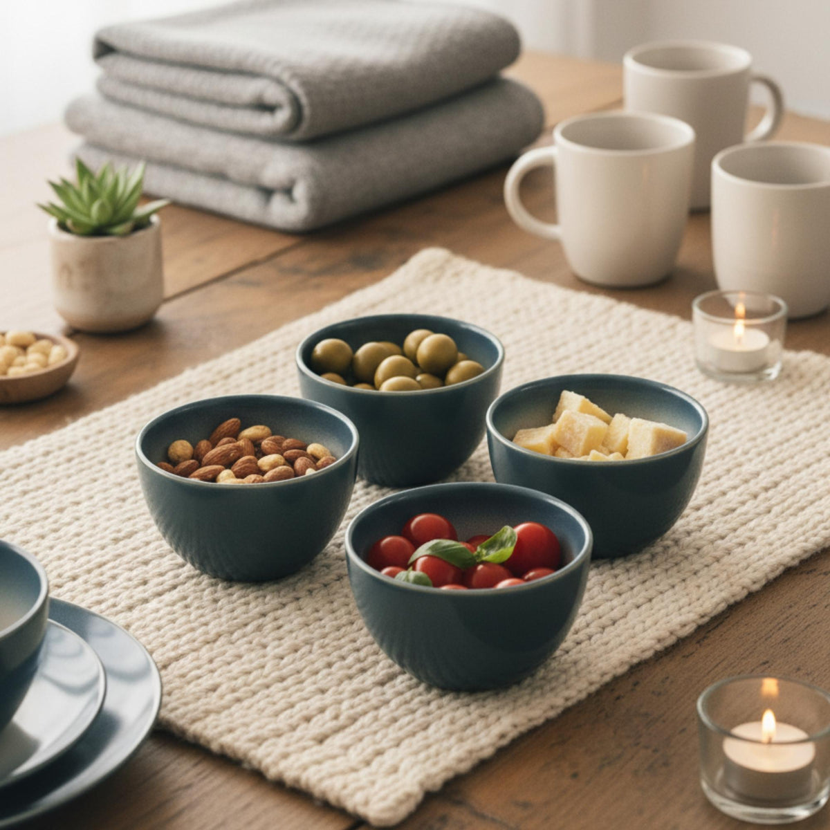 Set 4 Bowls Cerámica Isluga 8.1 cm - Loza granel