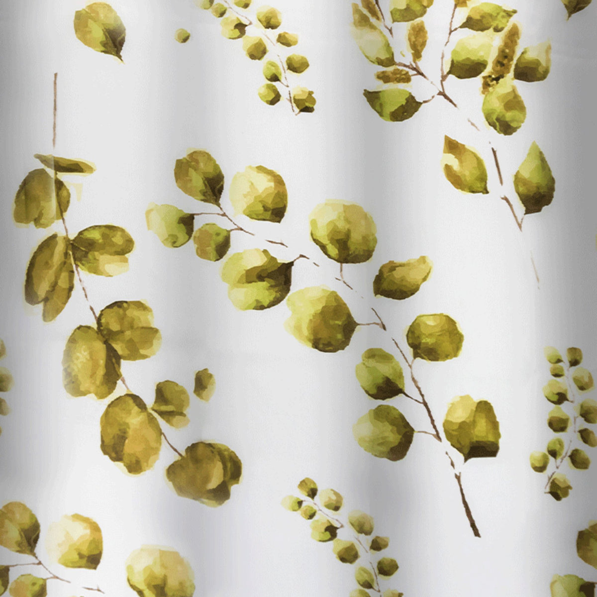 Cortina de baño 180x180 impermeable + 12 ganchos Eucalipto