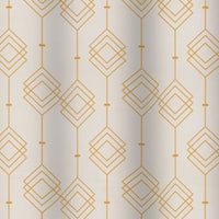 Cortina de baño 180x180 impermeable + 12 ganchos Geometrica Dorada