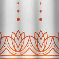 Cortina de baño 180x180 impermeable + 12 ganchos Loto Coral