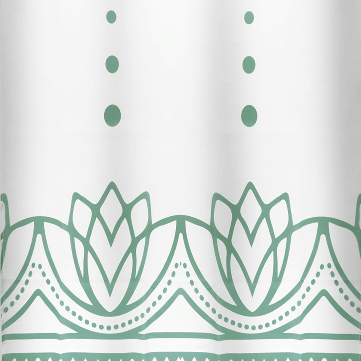 Cortina de baño 180x180 impermeable + 12 ganchos Loto Turquesa