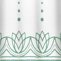 Cortina de baño 180x180 impermeable + 12 ganchos Loto Turquesa