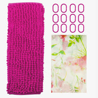 Cortina de baño 180x180 impermeable + 12 ganchos y Piso de baño Arcoiris