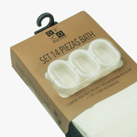 Cortina de baño 180x180 impermeable + 12 ganchos y Piso de baño Arena