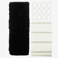 Cortina de baño 180x180 impermeable + 12 ganchos y Piso de baño Arena