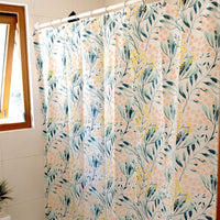 Cortina de baño 180x180 impermeable + 12 ganchos y Piso de baño Boho