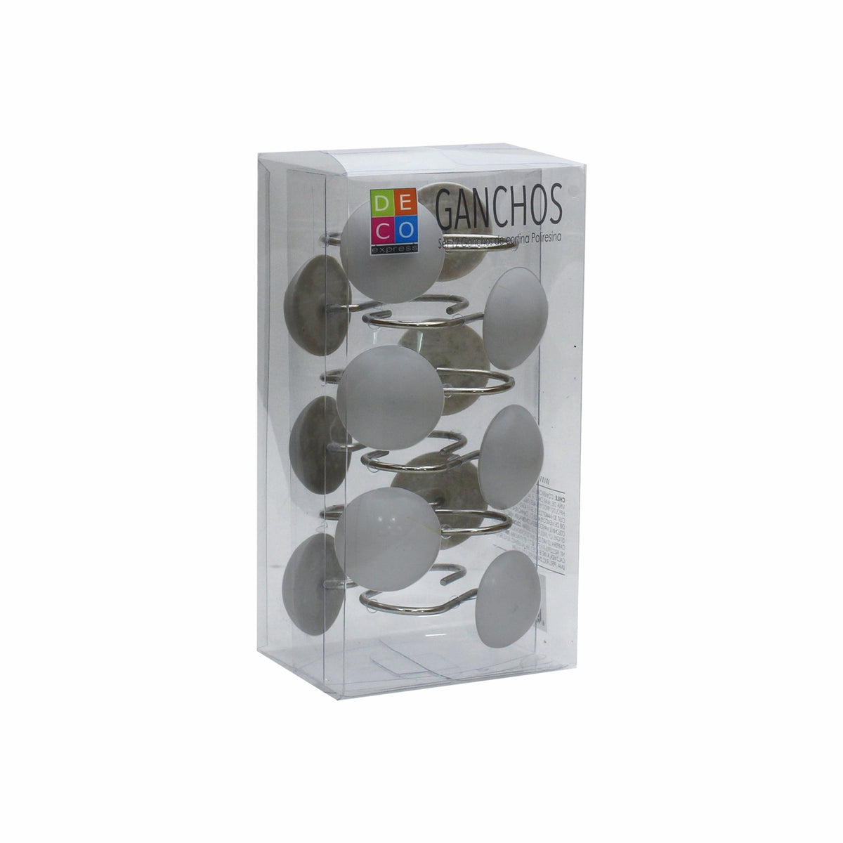 Set Ganchos Poliresina Gris