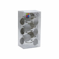 Set Ganchos Poliresina Gris