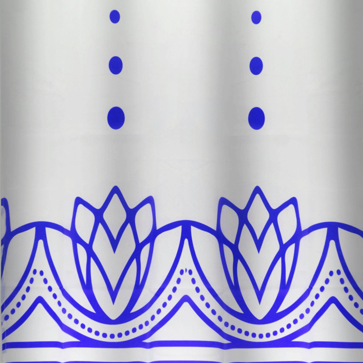 Cortina de baño 180x180 impermeable + 12 ganchos Loto Azul