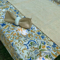 Set de Textil y Argollas Tiles - (Mantel, Caminito, Servilletas y Argollas)