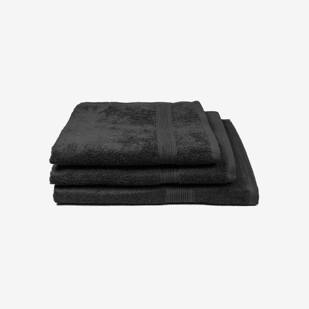 Toalla de mano - 100% Algodon 550grs 45x90cm Ultra absorbente Negra