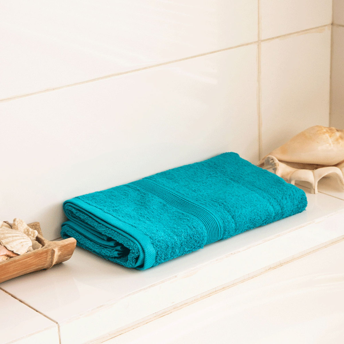 Toalla de baño - 100% Algodon 550grs 70x140cm Ultra absorbente Turquesa