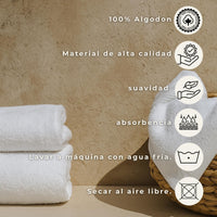 Set 2 Toallas 550gr 70x140/45x90cm Negro