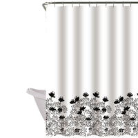 Cortina de baño 180x180 impermeable + 12 ganchos Santos