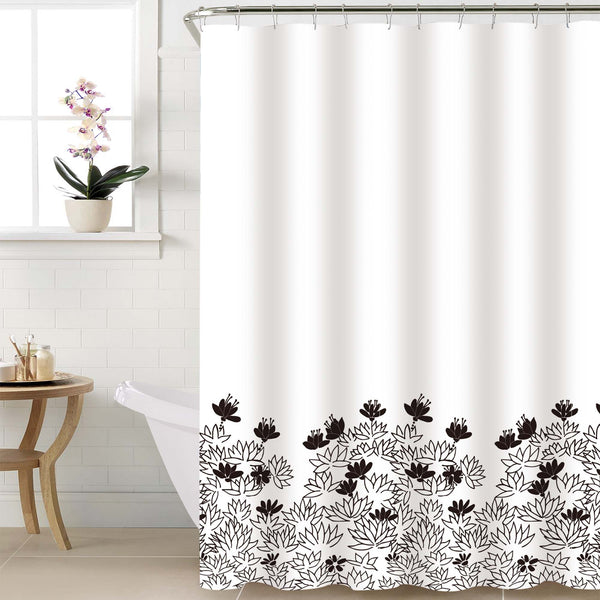 Cortina de baño 180x180 impermeable + 12 ganchos Santos - Decoexpress