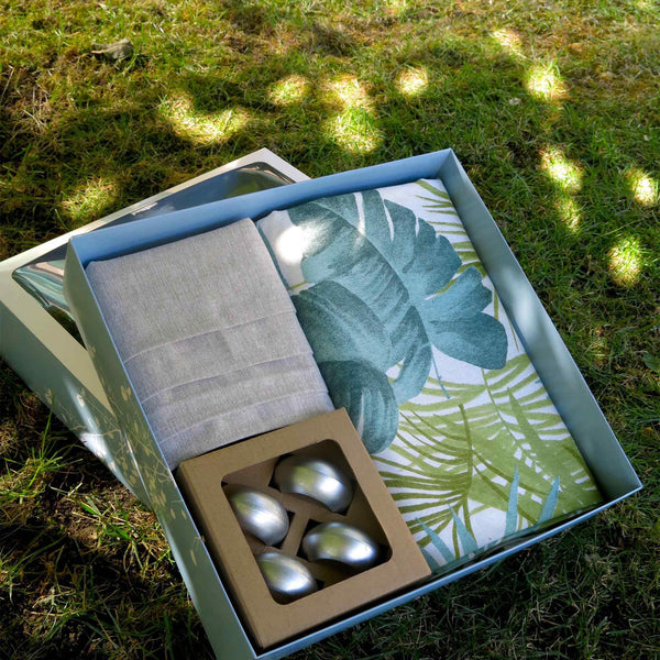 Set de Textil y Argollas Forest - (Mantel, Caminito, Servilletas y Argollas) - Decoexpress