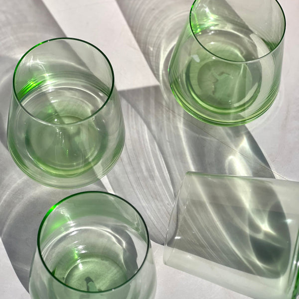 Set 6 Vasos Verona verde - Decoexpress