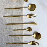 Set de Cubiertos 16 Piezas Dorado Acero Inoxidable 18/10