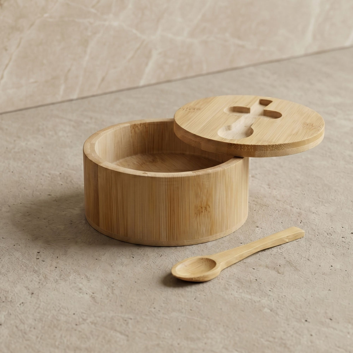 Azucarero de Bamboo con Cuchara 12 cm