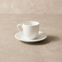Set 6 Tazas y Platillos Espresso 120 ml Bone New Bone China - Lucerna