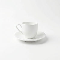 Set 6 Tazas y Platillos Espresso 120 ml Bone New Bone China - Lucerna