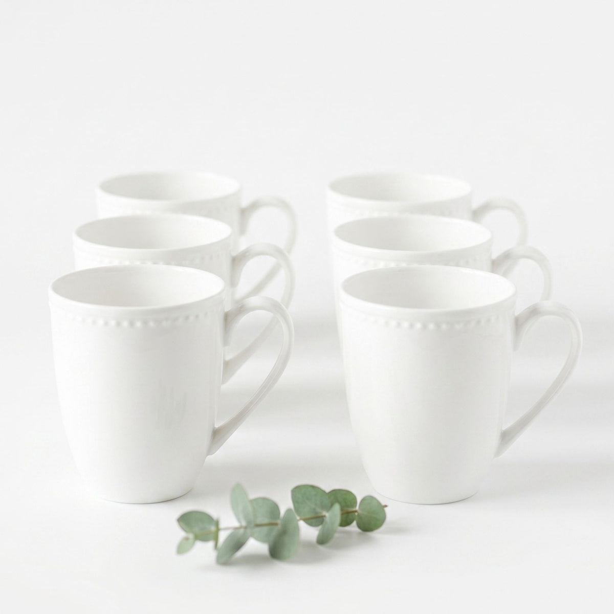 Set 6 Tazas 460 ml New Bone China - Lucerna