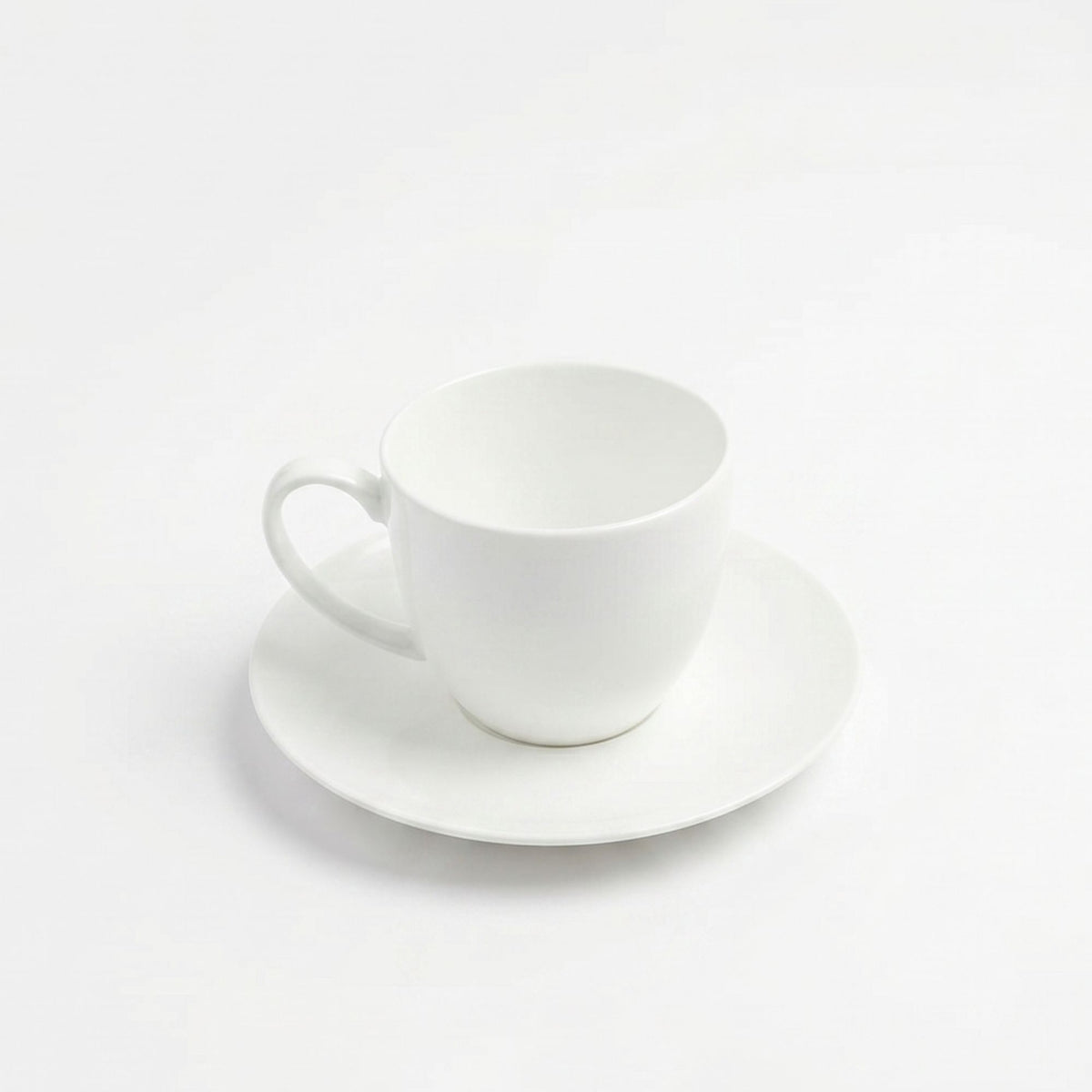 Set 6 Tazas y Platillos 260 ml New Bone China - Lucerna
