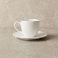 Set 6 Tazas y Platillos 260 ml New Bone China - Lucerna