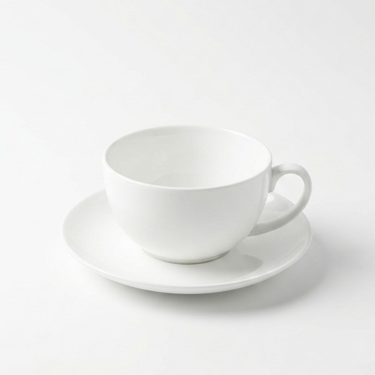 Set 6 Tazas y Platillos 300 ml New Bone China - Lucerna
