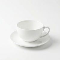Set 6 Tazas y Platillos 300 ml New Bone China - Lucerna