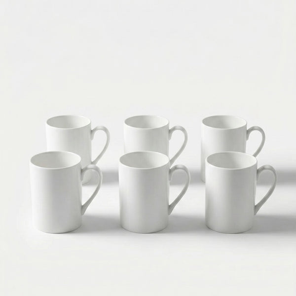 Set 6 Tazas 450 ml New Bone China - Lucerna