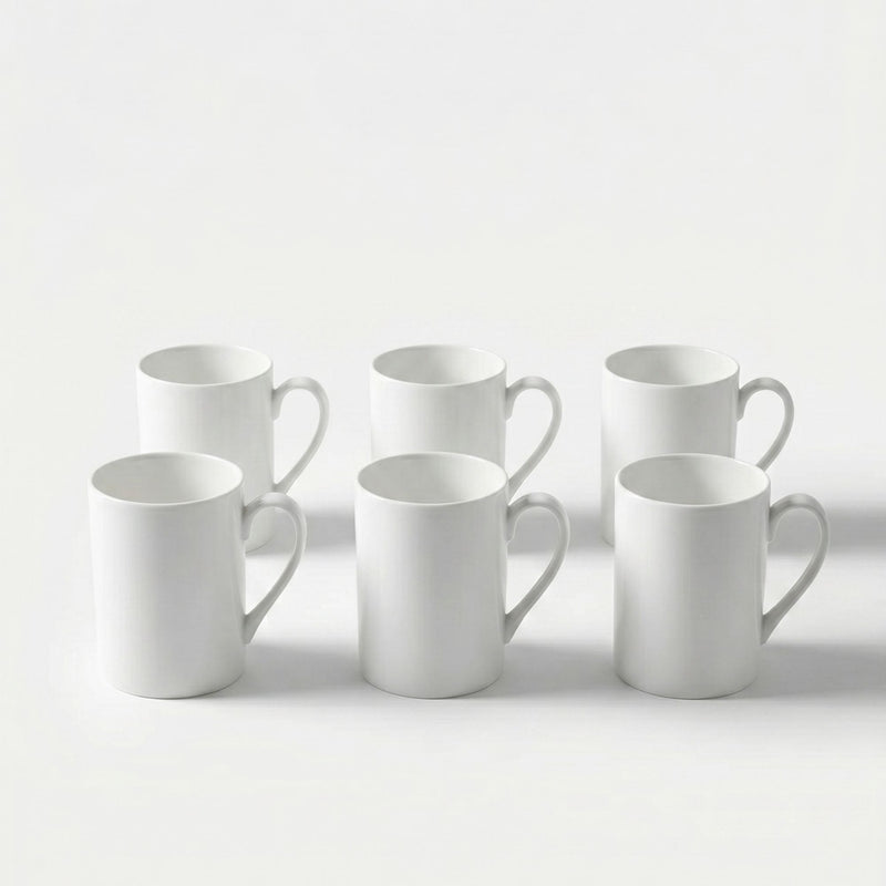 Set 6 Tazas 450 ml New Bone China - Lucerna