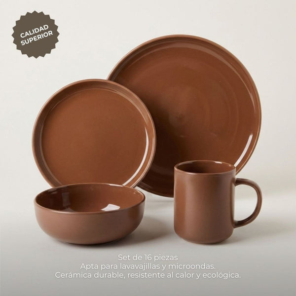 Juego de loza 16 piezas Vajilla Cerámica Coffee