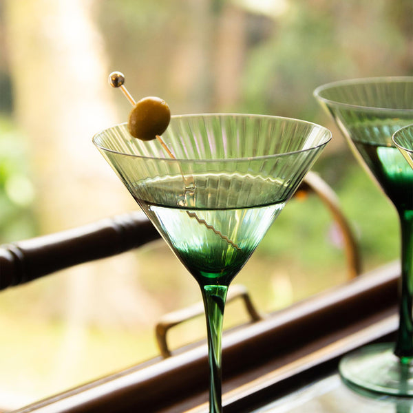 Set 6 Copas Martini verde - Decoexpress