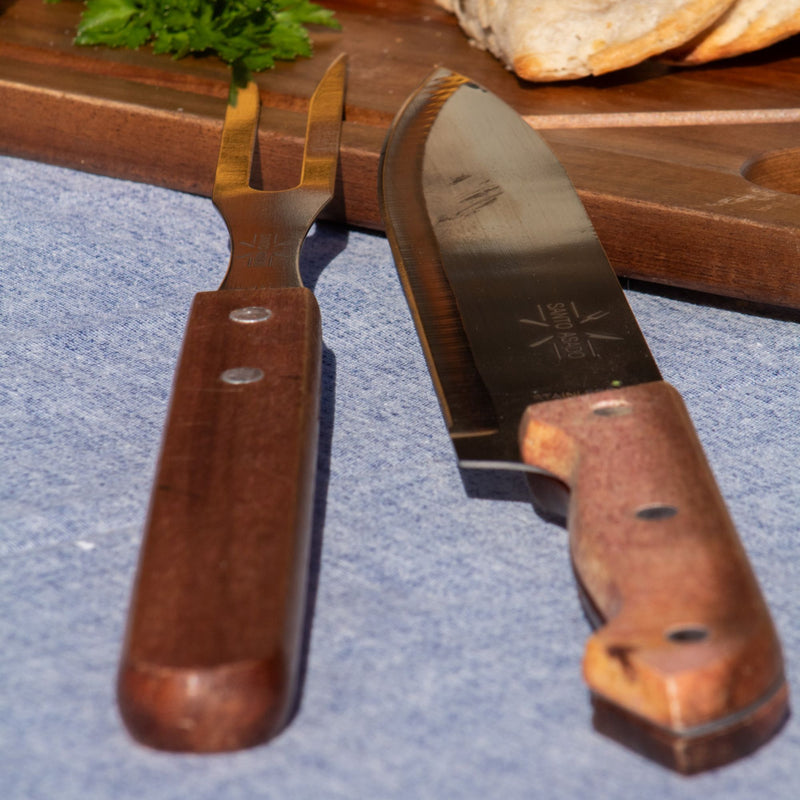 Cuchillo Y Pincho parrillero Santo Asado
