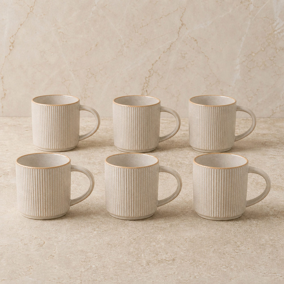 Set 6 Mug Cerámica Éfeso 410 ml