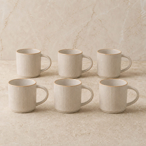 Set 6 Mug Cerámica Éfeso 410 ml
