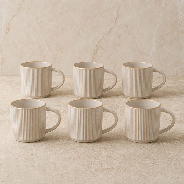 Set 6 Mug Cerámica Éfeso 410 ml