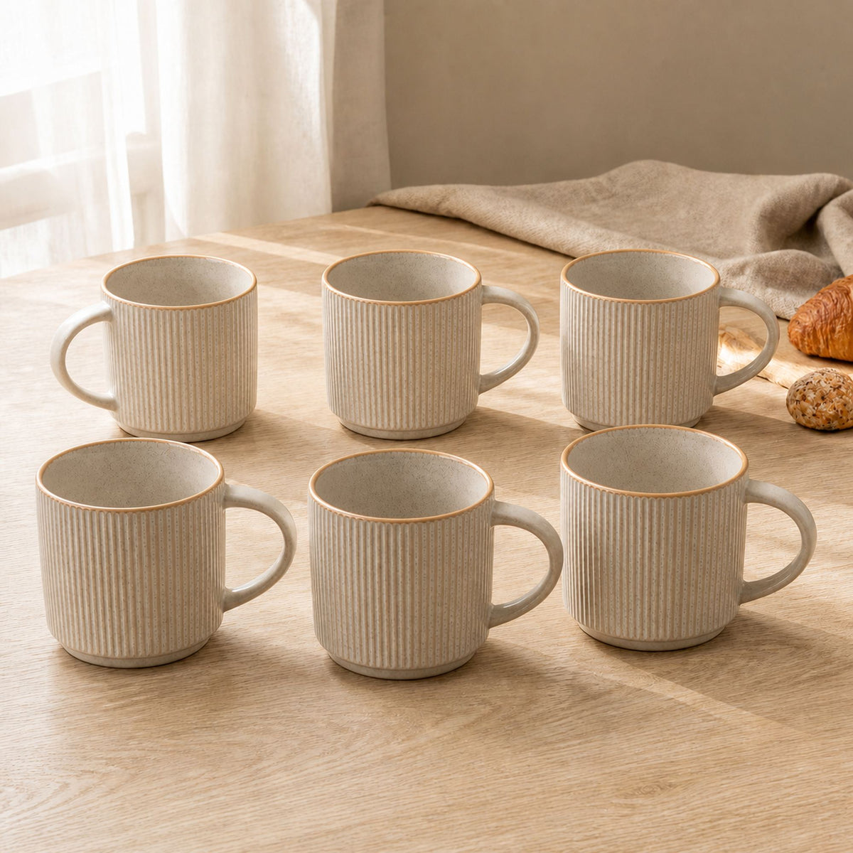Set 6 Mug Cerámica Éfeso 410 ml
